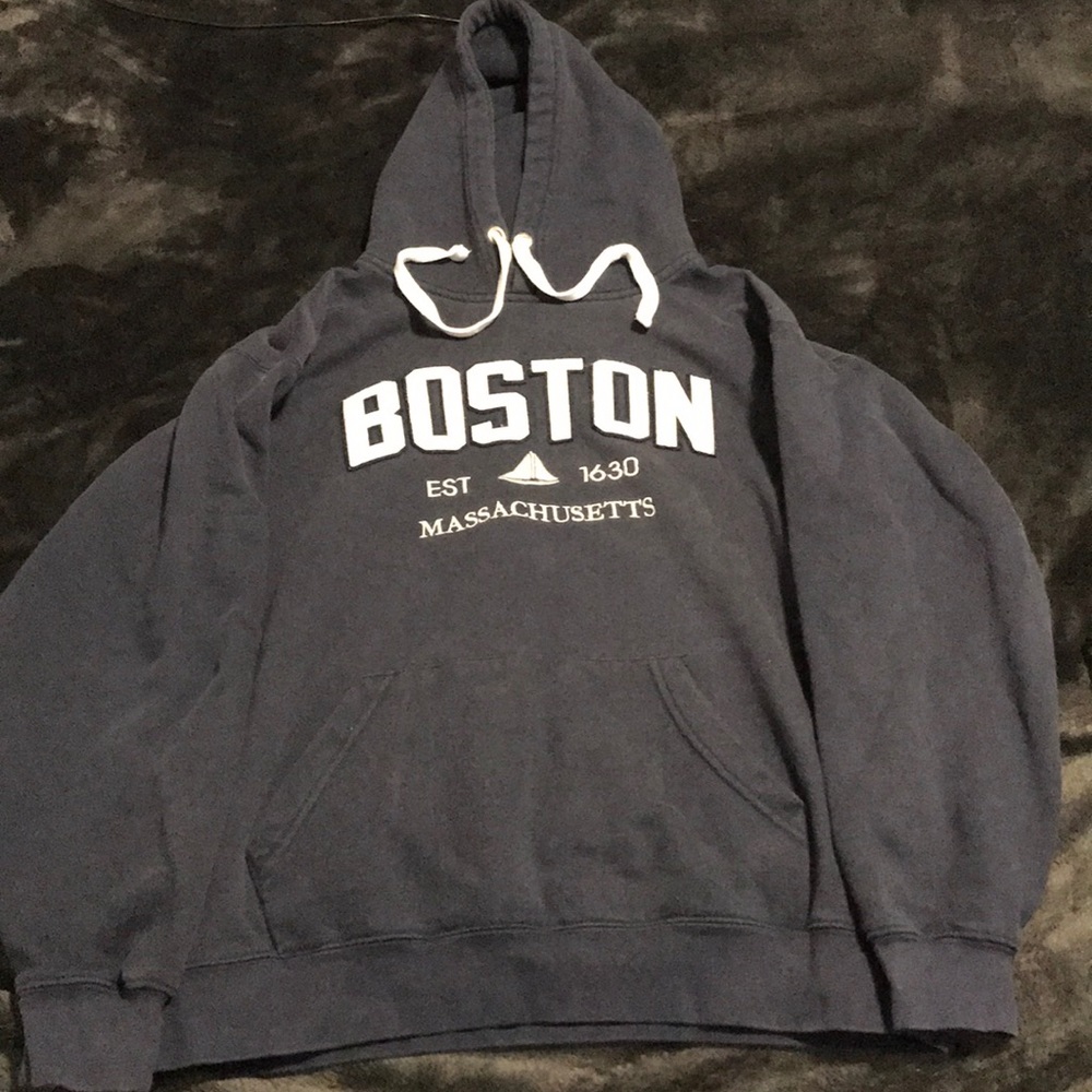 Navy Boston Massachusetts Sweatshirt